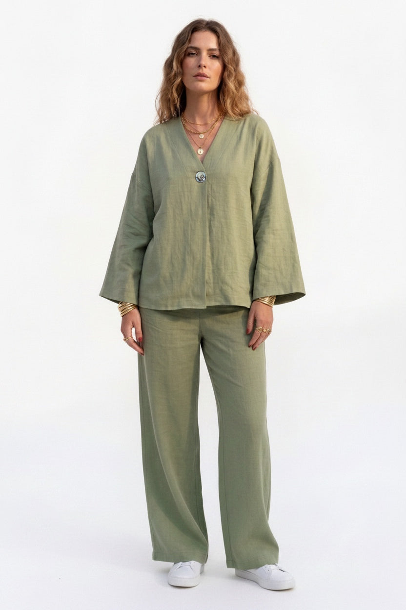Olive Mist / Linen Set