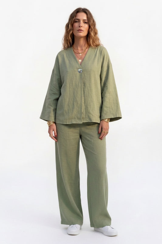 Olive Mist / Linen Set